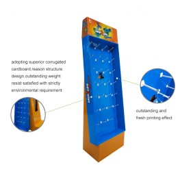 Two Tiers Cardboard Display Stand, 28 Peghooks, Custom Displays Two Tiers Cardboard Display Stand, 28 Peghooks, Custom Displays