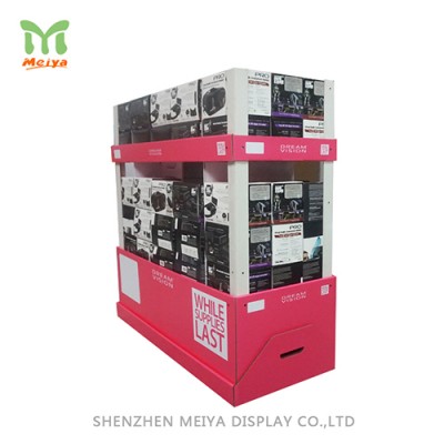 Customized full color printing paper display stand,Corrugated paper pallet display for supermarketopping mall