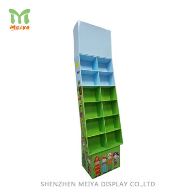 Chinese Manufacturer Custom Cardboard Floor Display, Showcase For Toys or Book Magazine