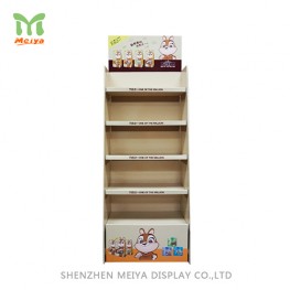 Promotion Corrugated Cardboard Display Stand, Floor Display For Snacks