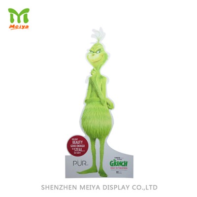 Grinch modeling cardboard advertising standee  Grinch modeling cardboard advertising standee
