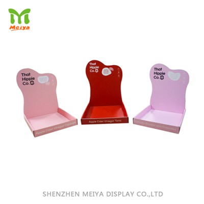 Low price cardboard counter tray display counter display