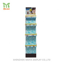 4 Tiers Cardboard Floor Display Shelf For Skincare Products
