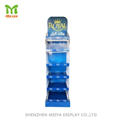 6 Tiers Corrugated Floor Display Stand for Haircare Product
