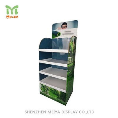 Cardboard 4 Tiers Shelf Display for Visual Merchandising