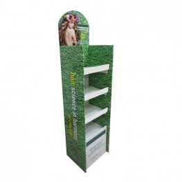 Fast Assemble Cardboard Floor Display Stand for Haircare Product