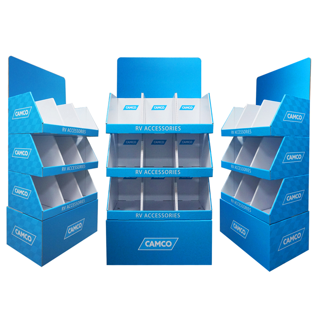 Cardboard Pallet Display Stand | Stepped Compartment Retail Rack Cardboard Pallet Display Stand | Stepped Compartment Retail Rack