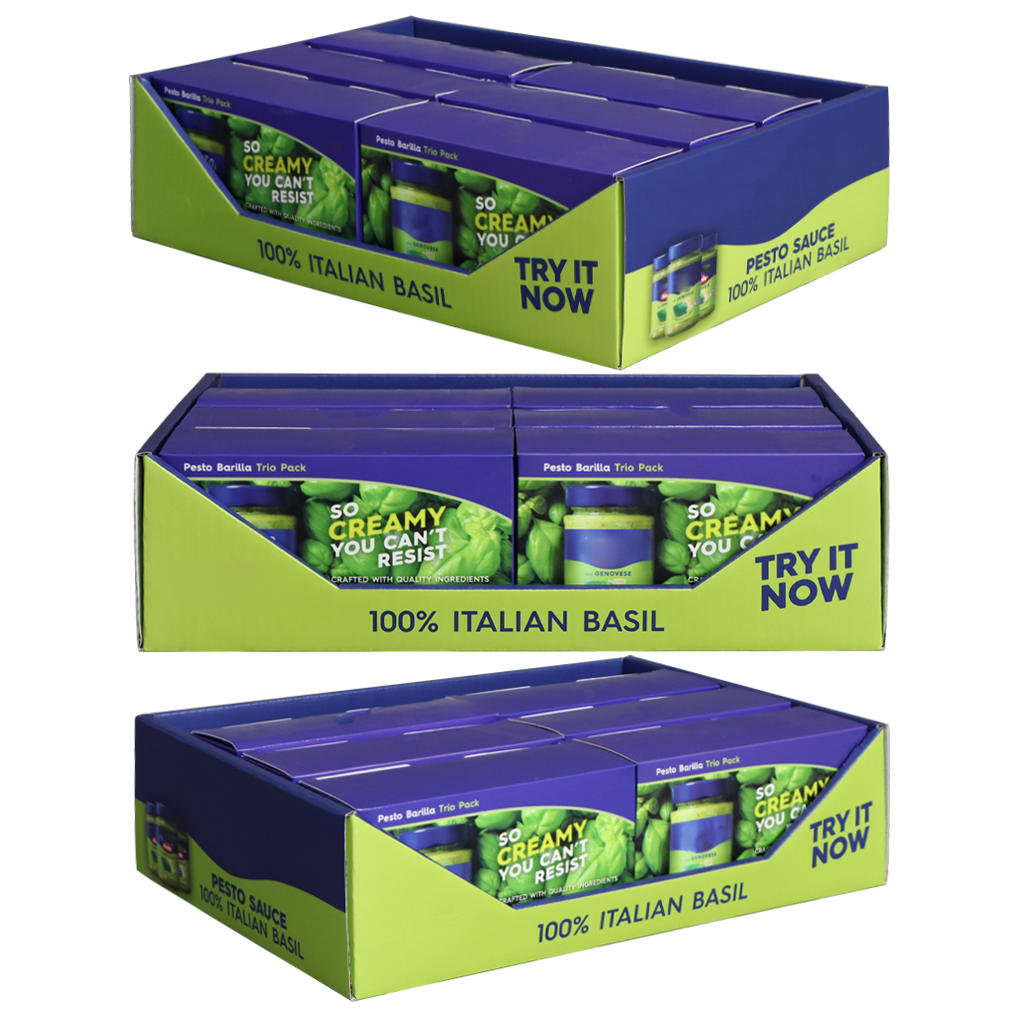 Custom Printed Cardboard Shelf Ready Display Tray for Packaged Food