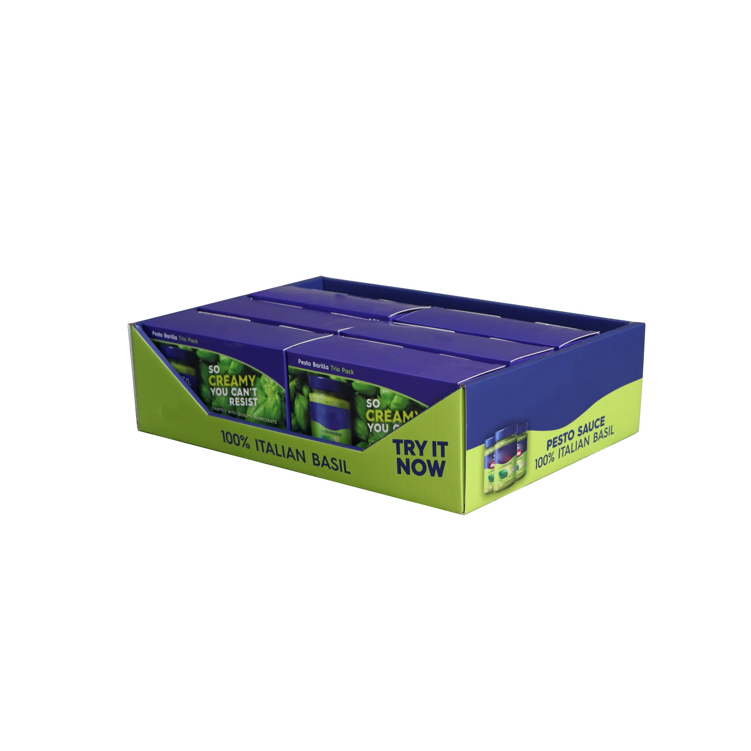 Corrugated cardboard retail ready packaging tray for food