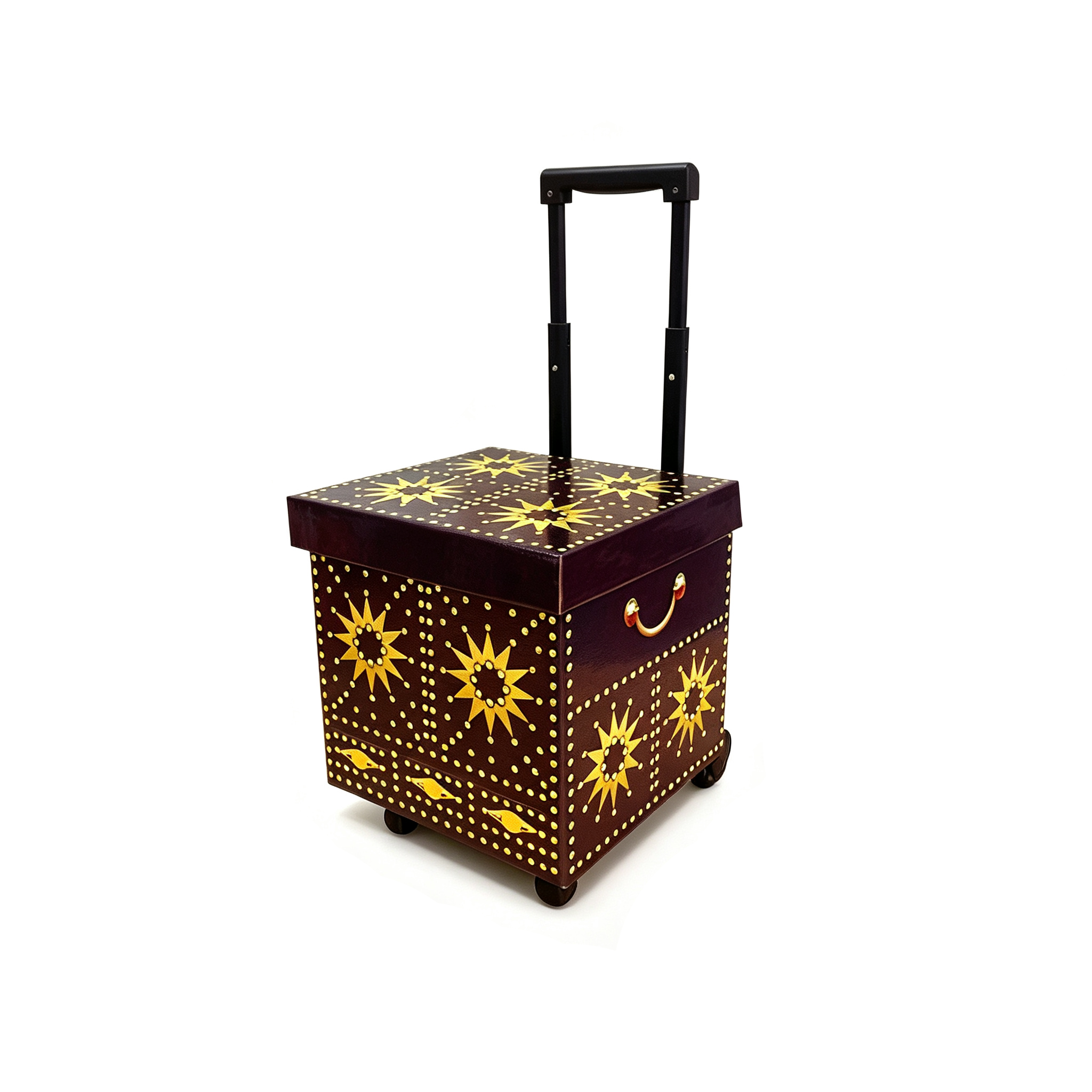 Custom printed corrugated cardboard pull handle retail display stand